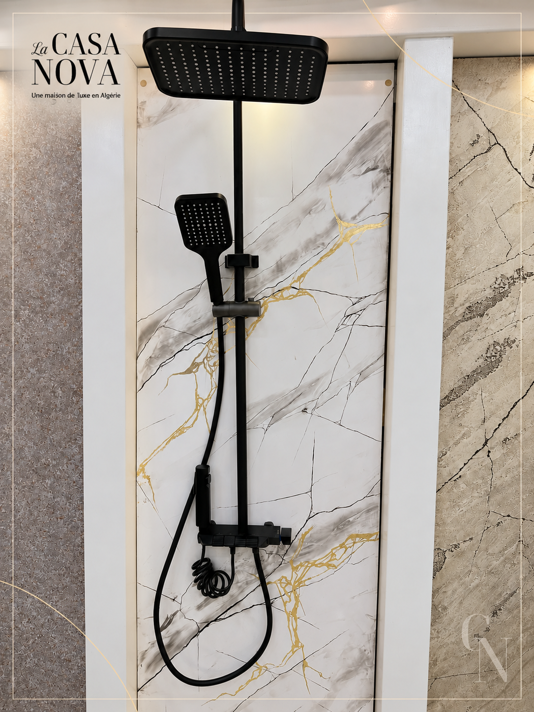 Colonne de douche Aluminium – 4 fonctions